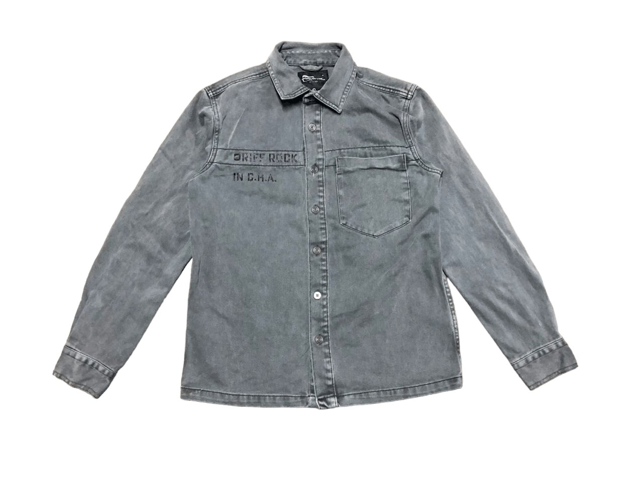 image of Denim Jacket Riff Rock By Sewn Denim Button Jacket One Pocket, Men's (Size Small)