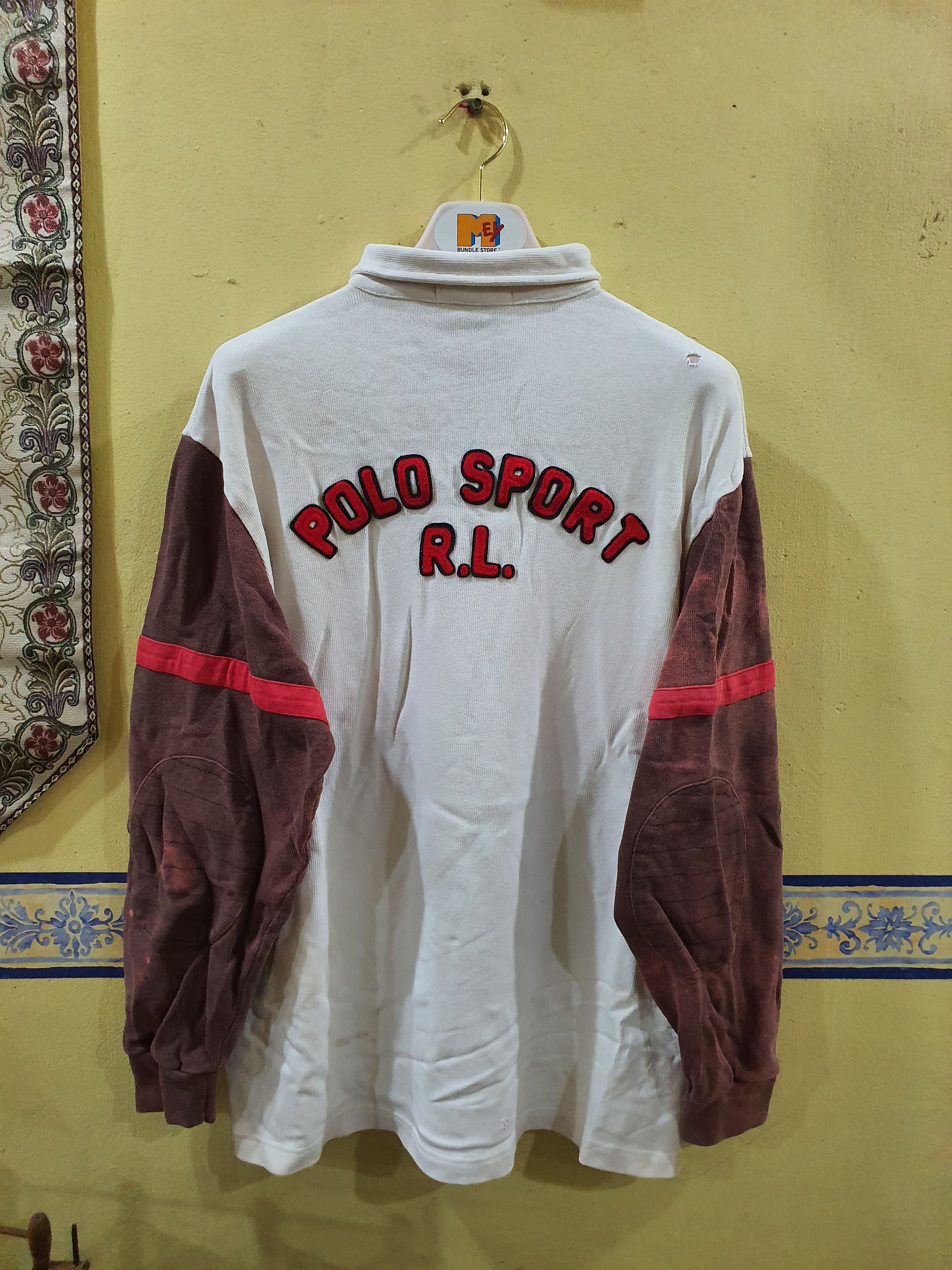 Polo Ralph Lauren vintage 90s Polo Sport Ralph Lauren long-sleeve rugby shirt Size US L / EU 52-54 / 3 - 2 Thumbnail