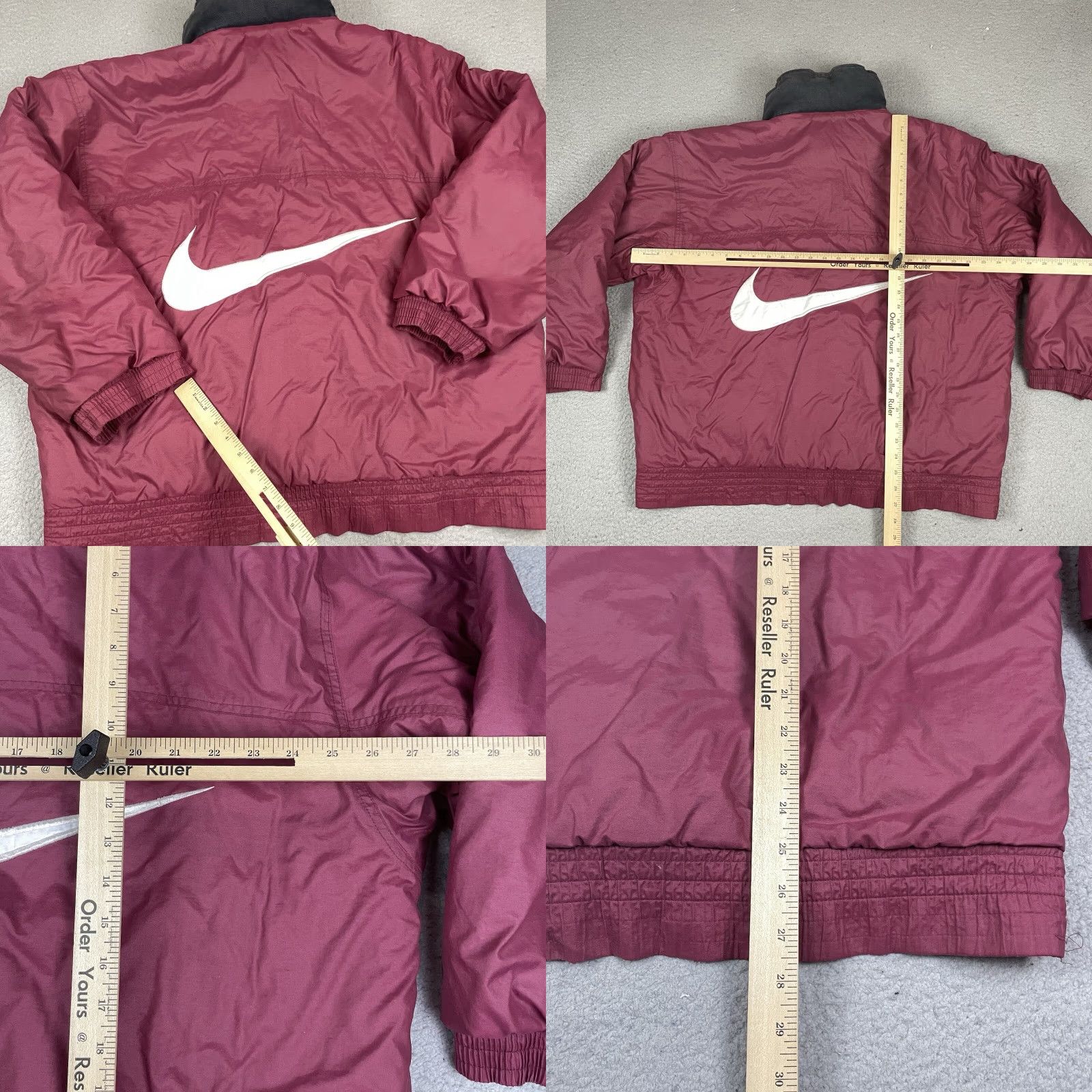 Nike VINTAGE Nike Jacket Adult XL Red Big Swoosh Collar Full Zip Windbreaker Rare Vtg Size US XL / EU 56 / 4 - 9 Thumbnail