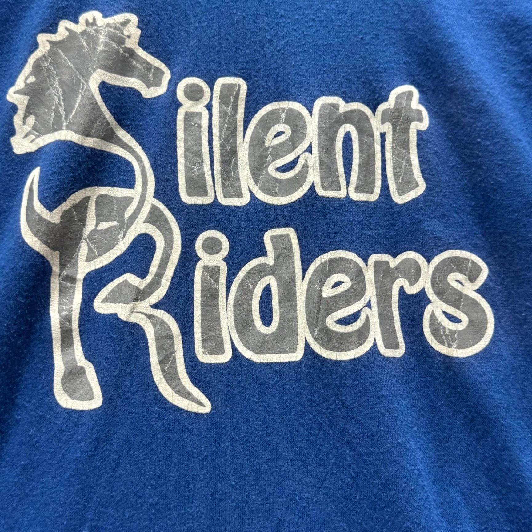 Vintage Vintage Stedman Shirt Mens M Blue Silent Riders Graphic Tee Made In USA y2k 90s Size US M / EU 48-50 / 2 - 3 Thumbnail