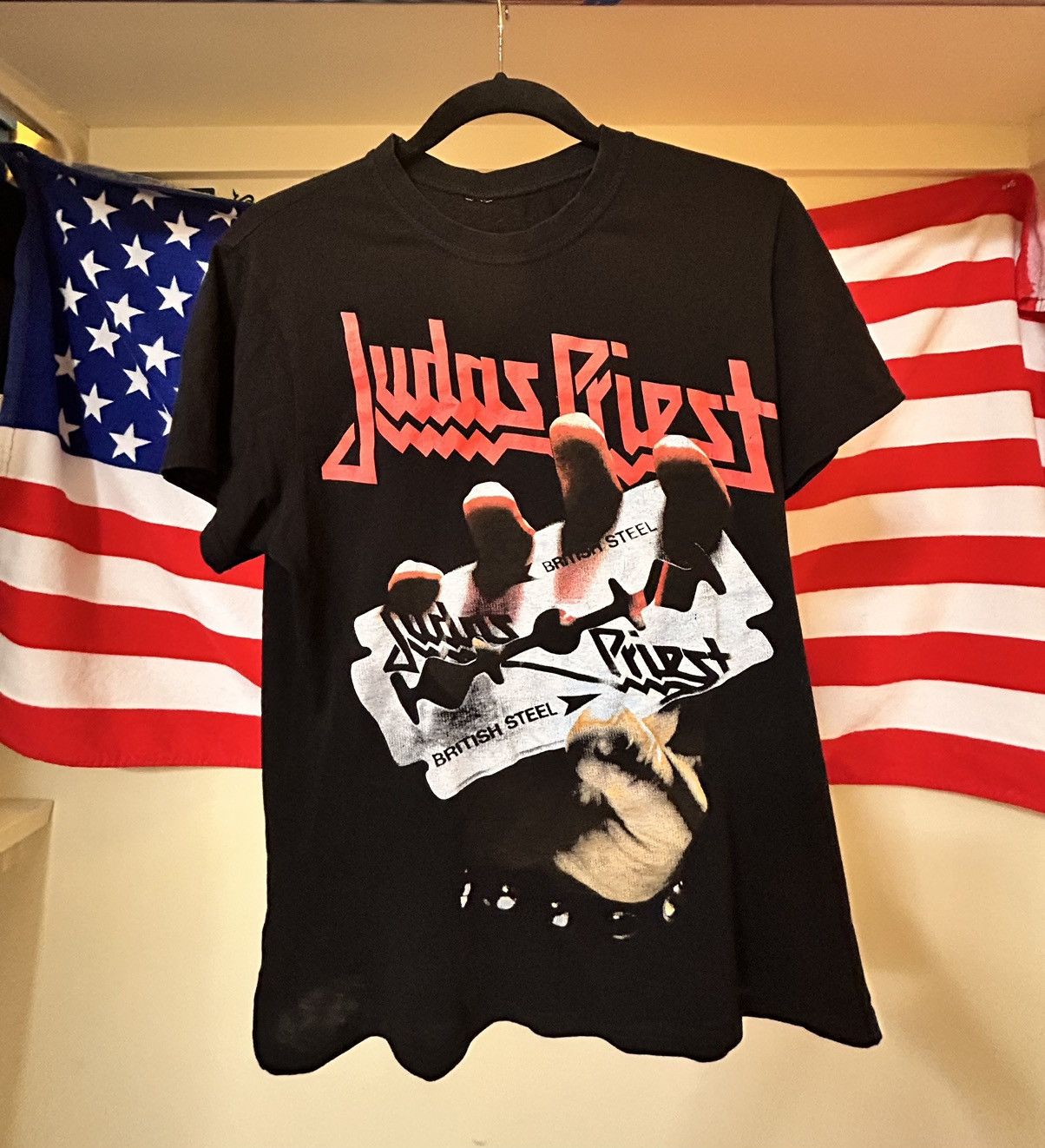 Band Tees × Japanese Brand × Vintage VINTAGE JUDAS PRIEST BRITISH STEEL TEE Size US S / EU 44-46 / 1 - 1 Thumbnail