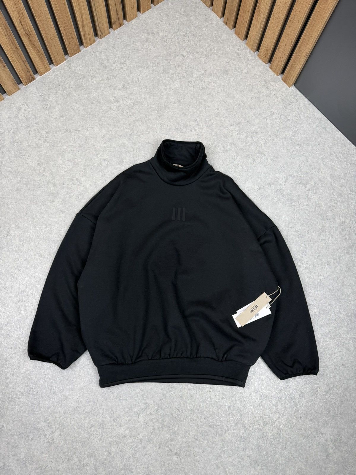 Adidas × Fear of God Adidas x Fear Of God Athletics Fleece Mock Sweatshirt Black Size US M / EU 48-50 / 2 - 1 Thumbnail