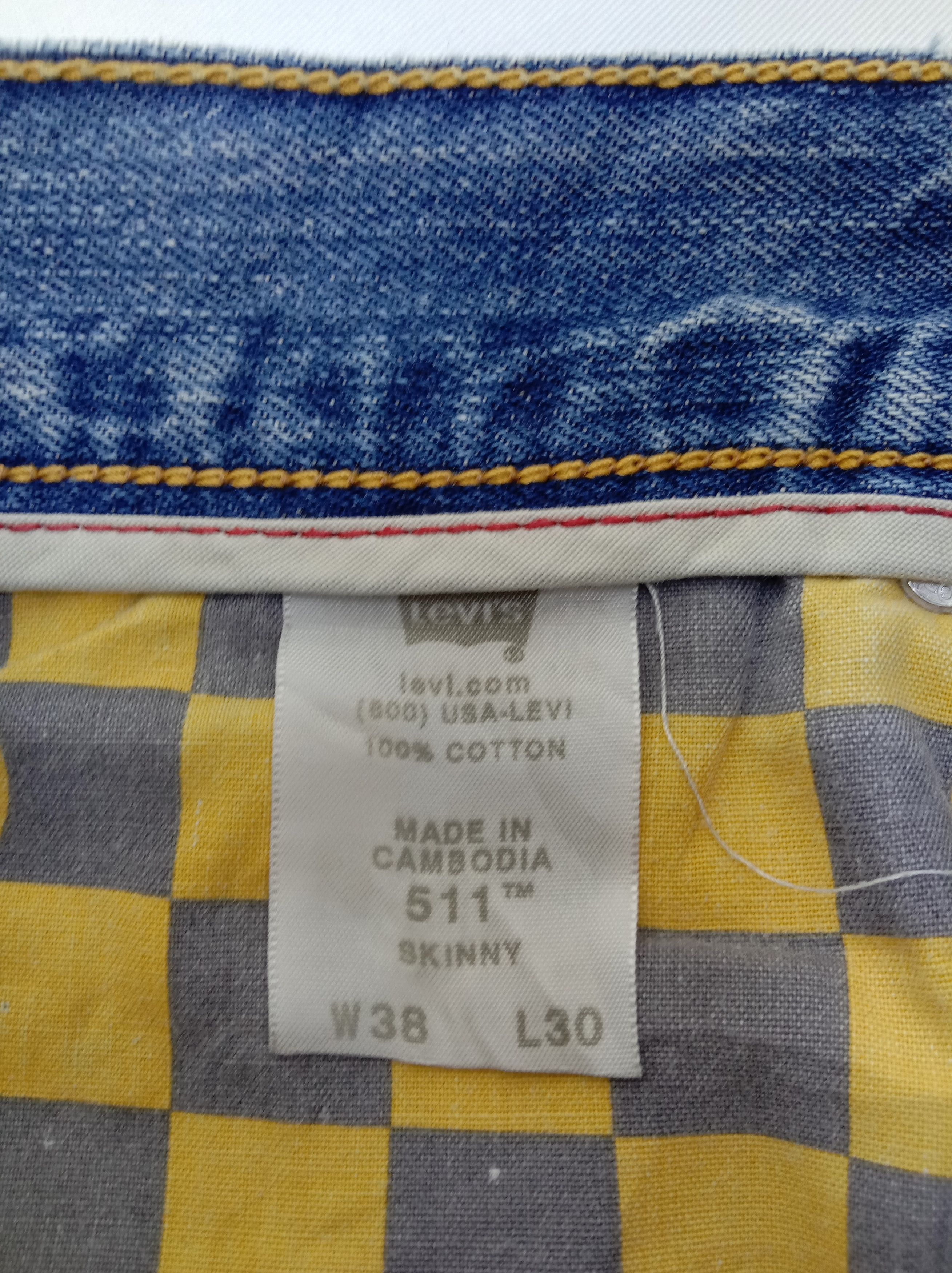 Levi's Vintage Levi's 511 Skinny Jeans Blue Wash Denim Size US 38 / EU 54 - 15 Thumbnail
