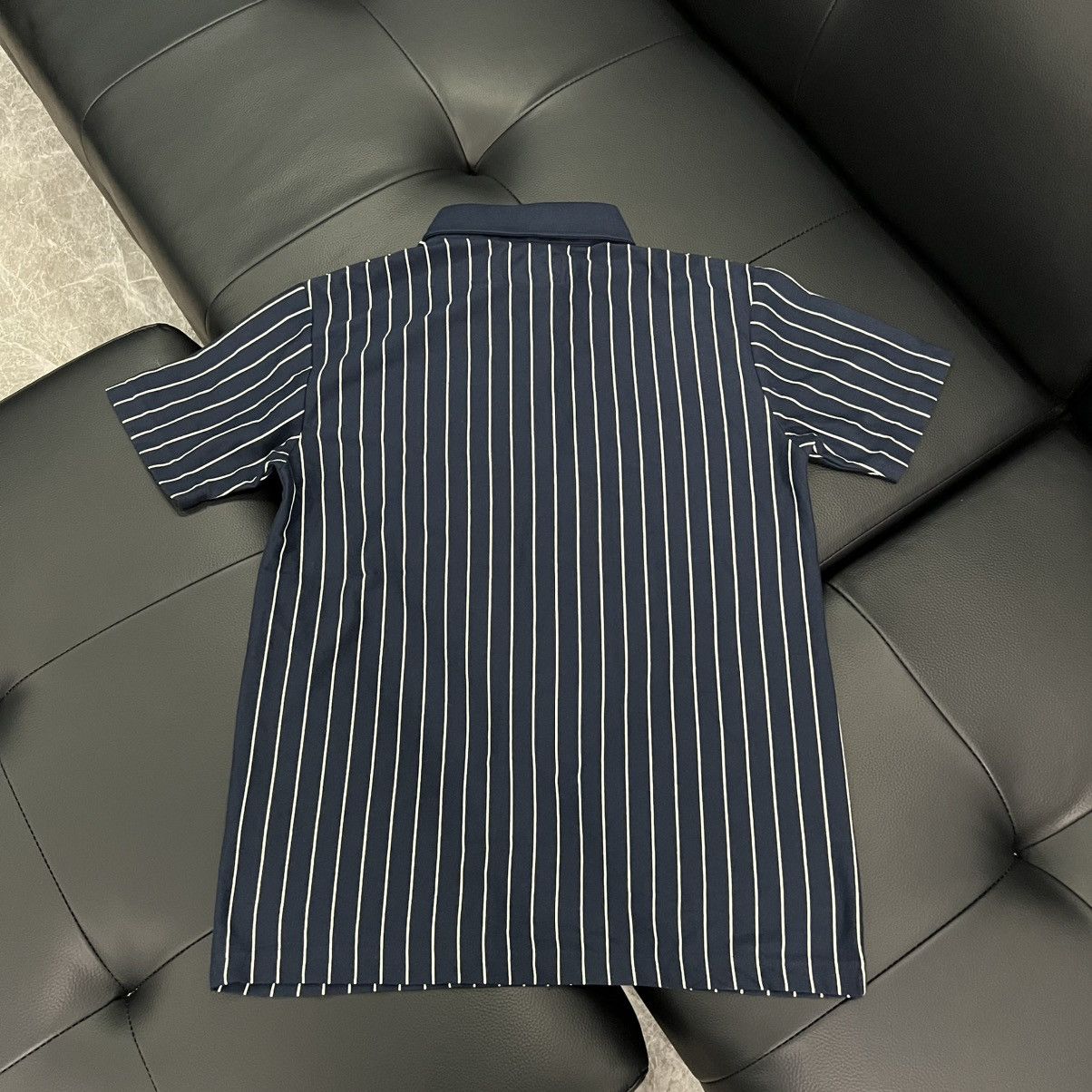 Number (N)ine Number (N)ine Striped Rubber Print Collar Polo Shirt Size US S / EU 44-46 / 1 - 2 Thumbnail