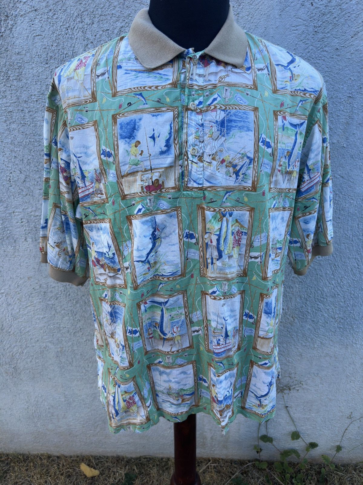 Reyn Spooner Reyn Spooner Polo Shirt Hawaiian Print Multicolor Men's M Size US M / EU 48-50 / 2 - 1 Thumbnail
