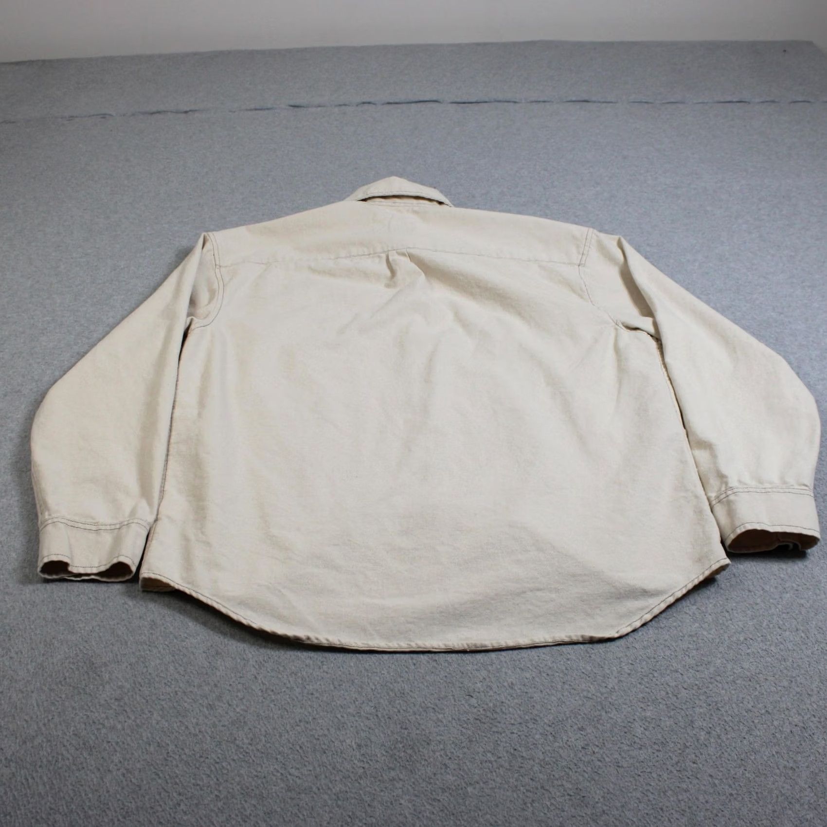 Vintage Utility Canvas Work Shirt Men XL Beige Shacket Chore Barn USA Heritage Size US XL / EU 56 / 4 - 2 Thumbnail