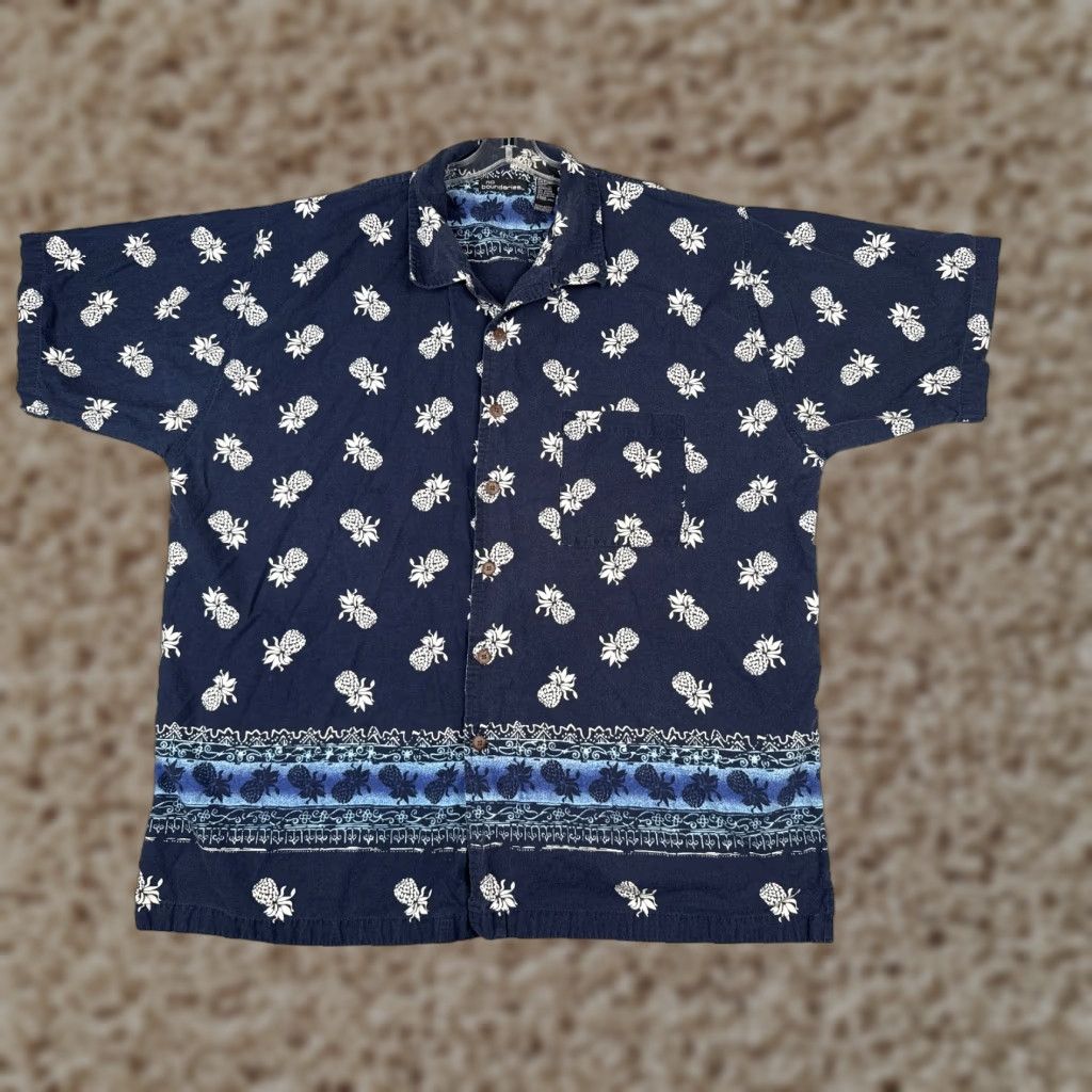 Vintage VINTAGE No Boundaries Shirt Men 3XL XXXL Blue Pineapple All Over Print Hawaiian Cotton Size US XXL / EU 58 / 5 - 1 Thumbnail