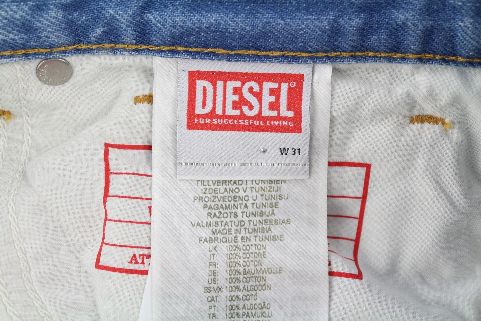 Diesel 1995 D-SARK 09I29 W31/L32 Blue Slim Straight 85403 Size US 31 - 10 Thumbnail