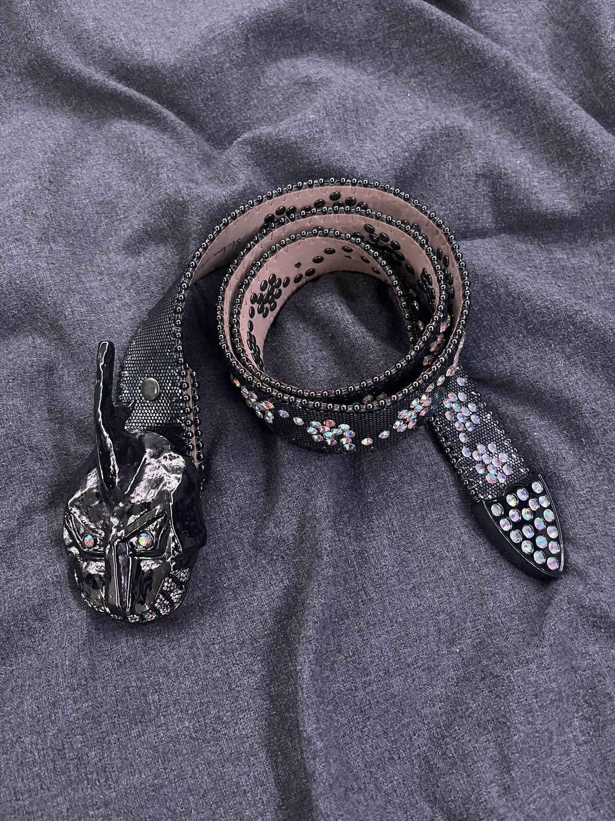 image of B B Simon Stolen Arts Onyx Belt in Grey, Men's (Size 32)