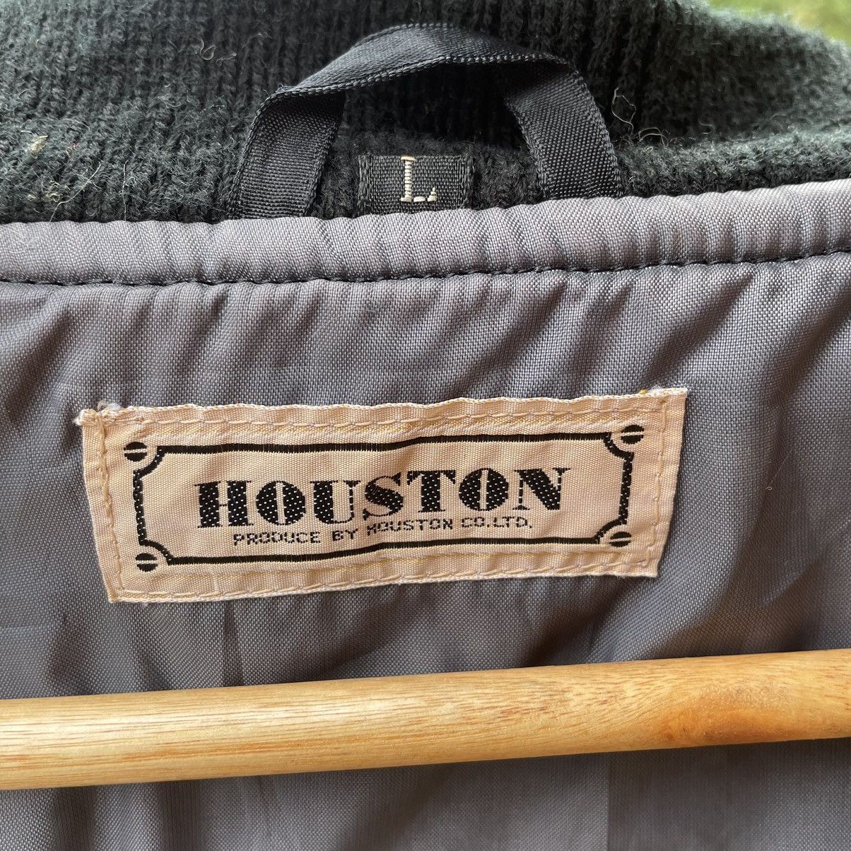 Japanese Brand × Vintage 🔥Houston Patchworks Full Zipper Buttons Wool Bomber Jacket Size US L / EU 52-54 / 3 - 12 Thumbnail