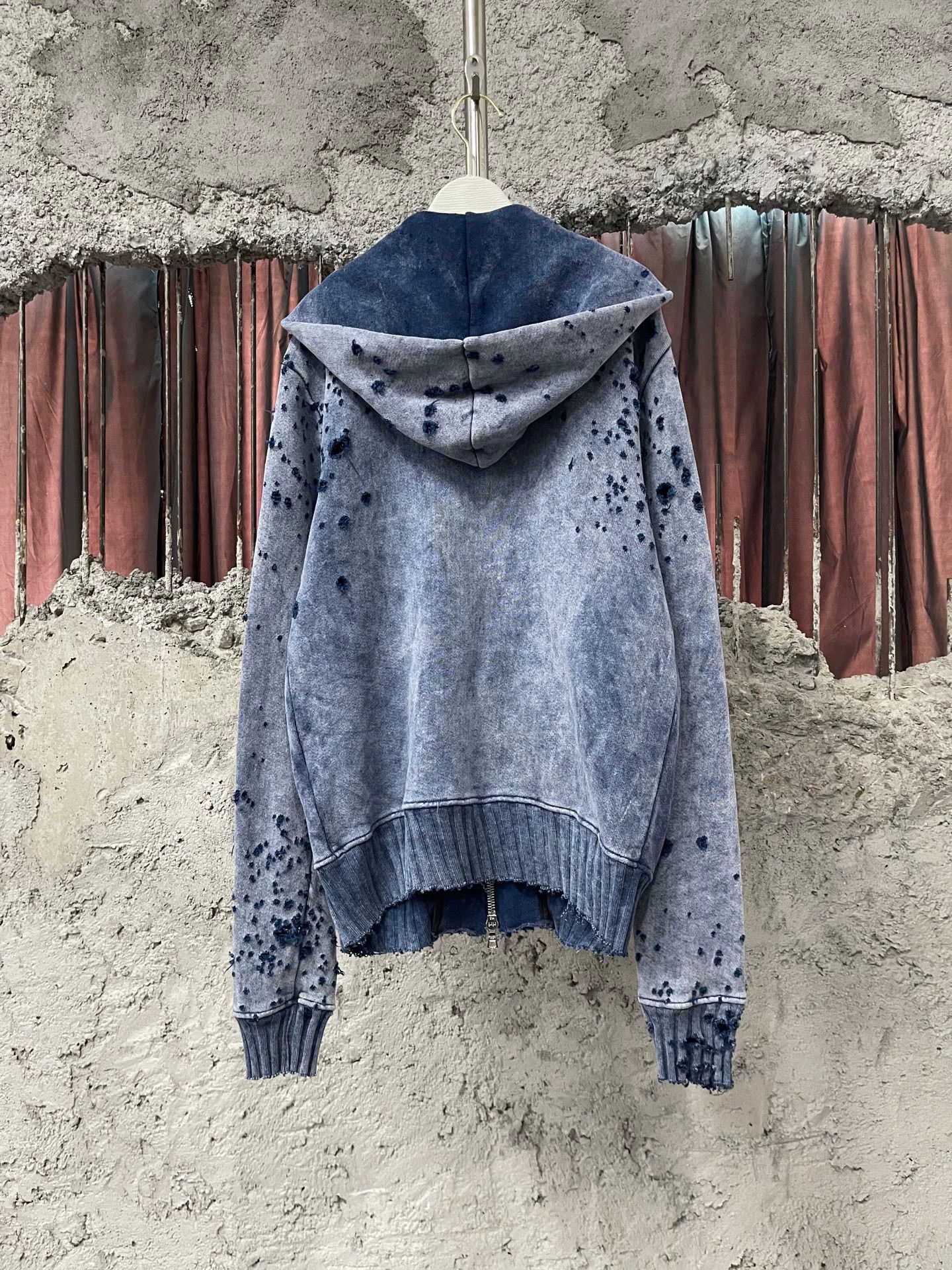 Amiri amiri blue zip-up hoodie jacket xs Size US XS / EU 42 / 0 - 2 Thumbnail