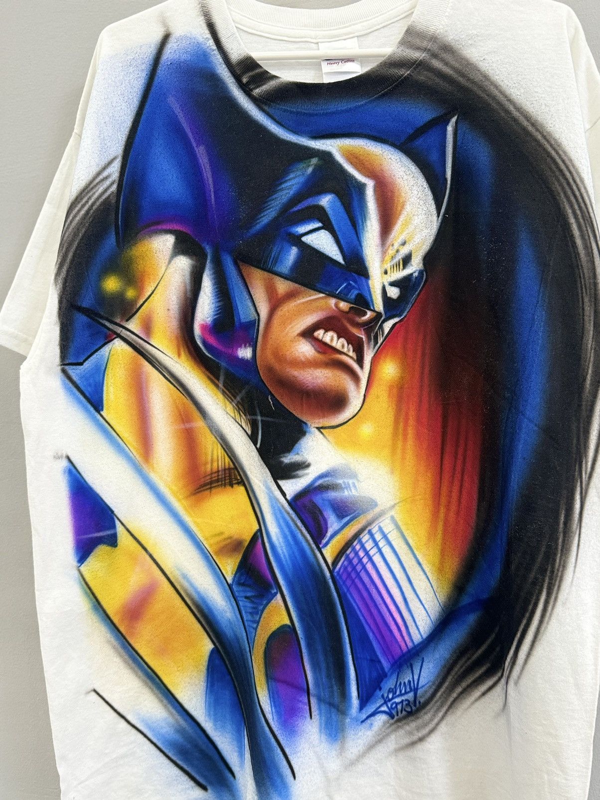 Band Tees × Marvel Comics Crazy Vintage 90s Wolverine Marvel Comics Tee Size US L / EU 52-54 / 3 - 4 Thumbnail