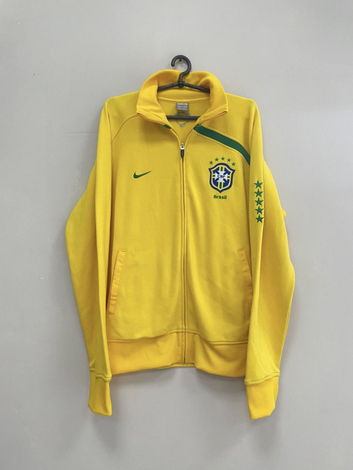 Nike Nike Brazil 2008 Home Football Track Jacket National Team Size US XL / EU 56 / 4 - 1 Thumbnail