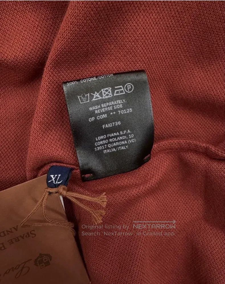 Loro Piana Loro Piana Men's Red Striped Short Sleeve Polo Shirt Size US XL / EU 56 / 4 - 8 Thumbnail