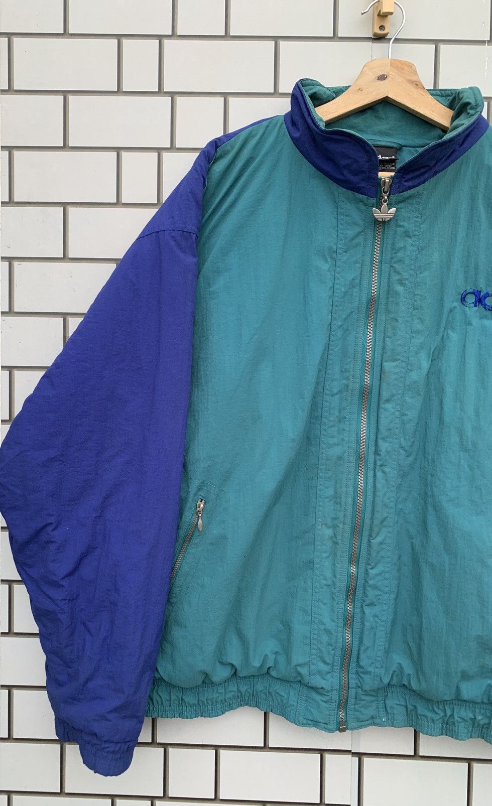 Adidas Vintage 90s Adidas Big Logo Oversized Jacket Size US L / EU 52-54 / 3 - 9 Thumbnail