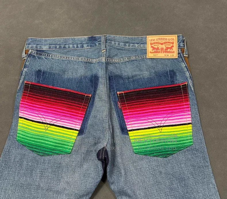 Junya Watanabe Junya Watanabe size M Patchwork Denim Pants Size US 27 - 7 Thumbnail