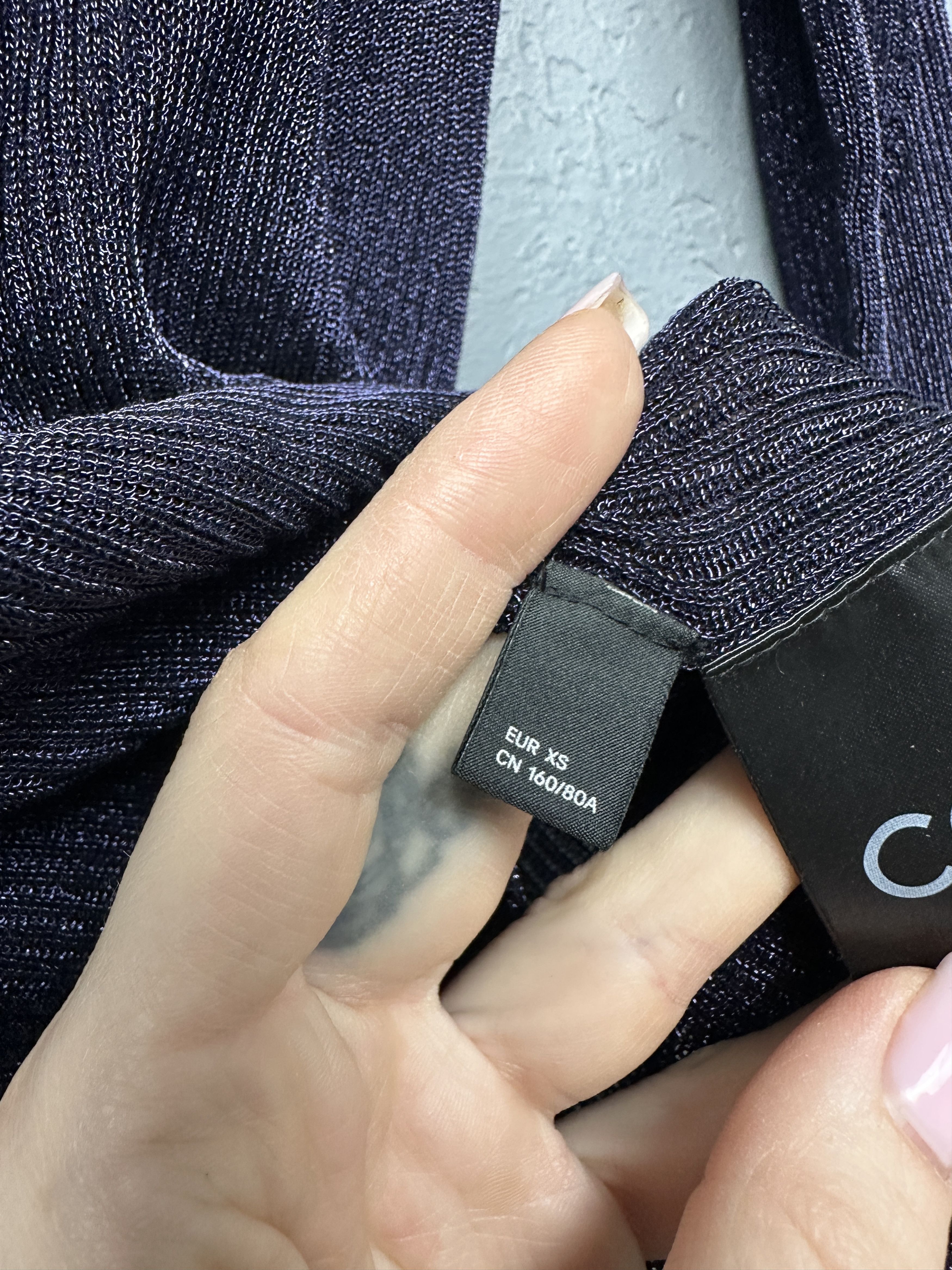 Cos COS Womens Avant Garge Metallised Fibre Knit Sweater Size XS / US 0-2 / IT 36-38 - 4 Thumbnail