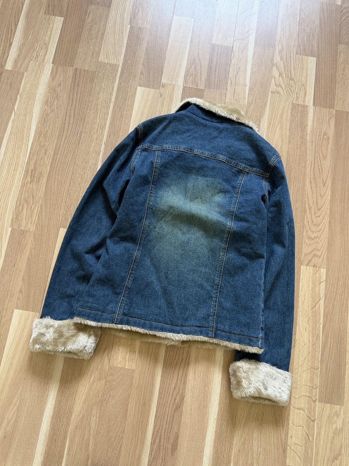 Le Grande Bleu (L.G.B.) Vintage if six was nine tornado jacket faux fur opium denim Size M / US 6-8 / IT 42-44 - 6 Thumbnail