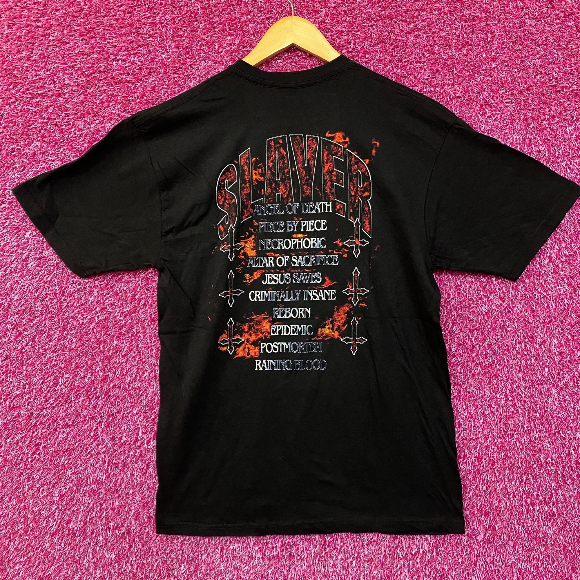 Slayer Slayer Reign in Blood Track-listing Heavy Metal Band Tee Lar Size US L / EU 52-54 / 3 - 4 Thumbnail