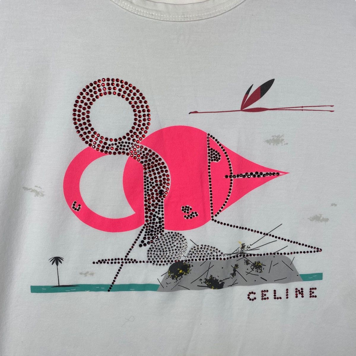 Celine CELINE Swarovski Graphic Women Tops Tee Shirt Medium Size Size M / US 6-8 / IT 42-44 - 2 Thumbnail