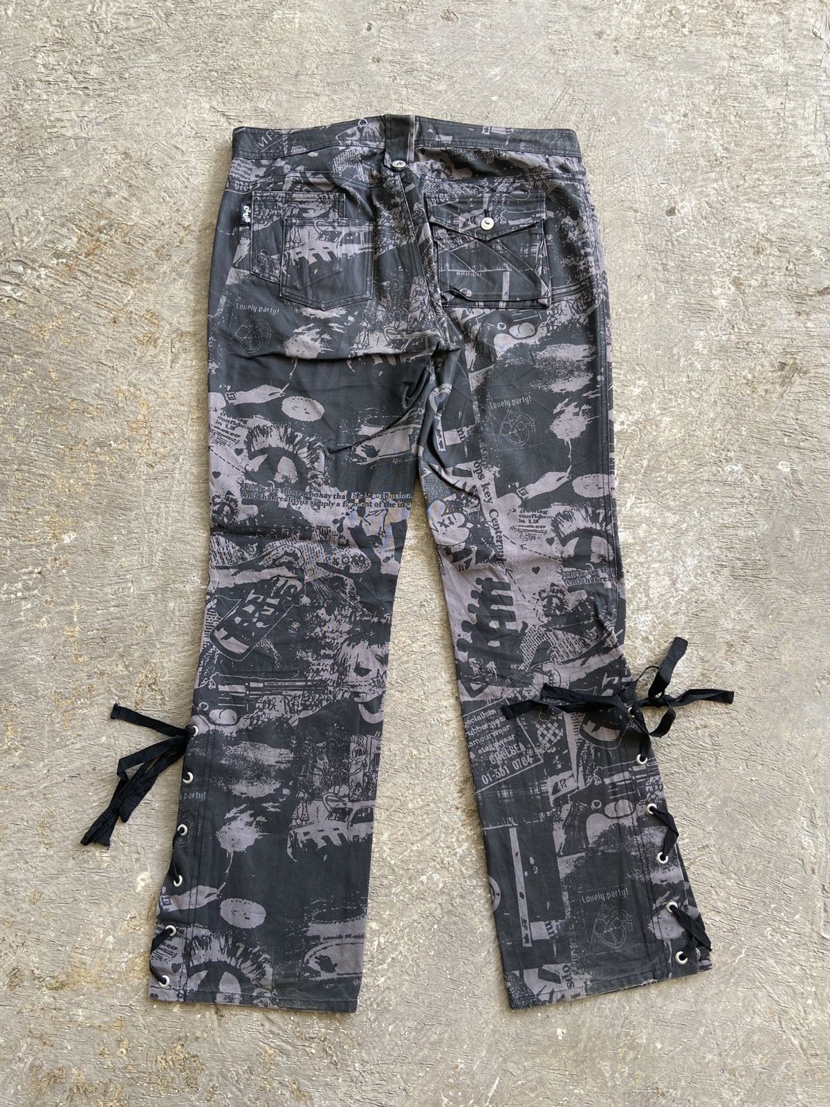 KMRii 2000s Ba-Tsu Club - Vkei Bondage Style Full Printed Pants Size US 31 - 11 Thumbnail