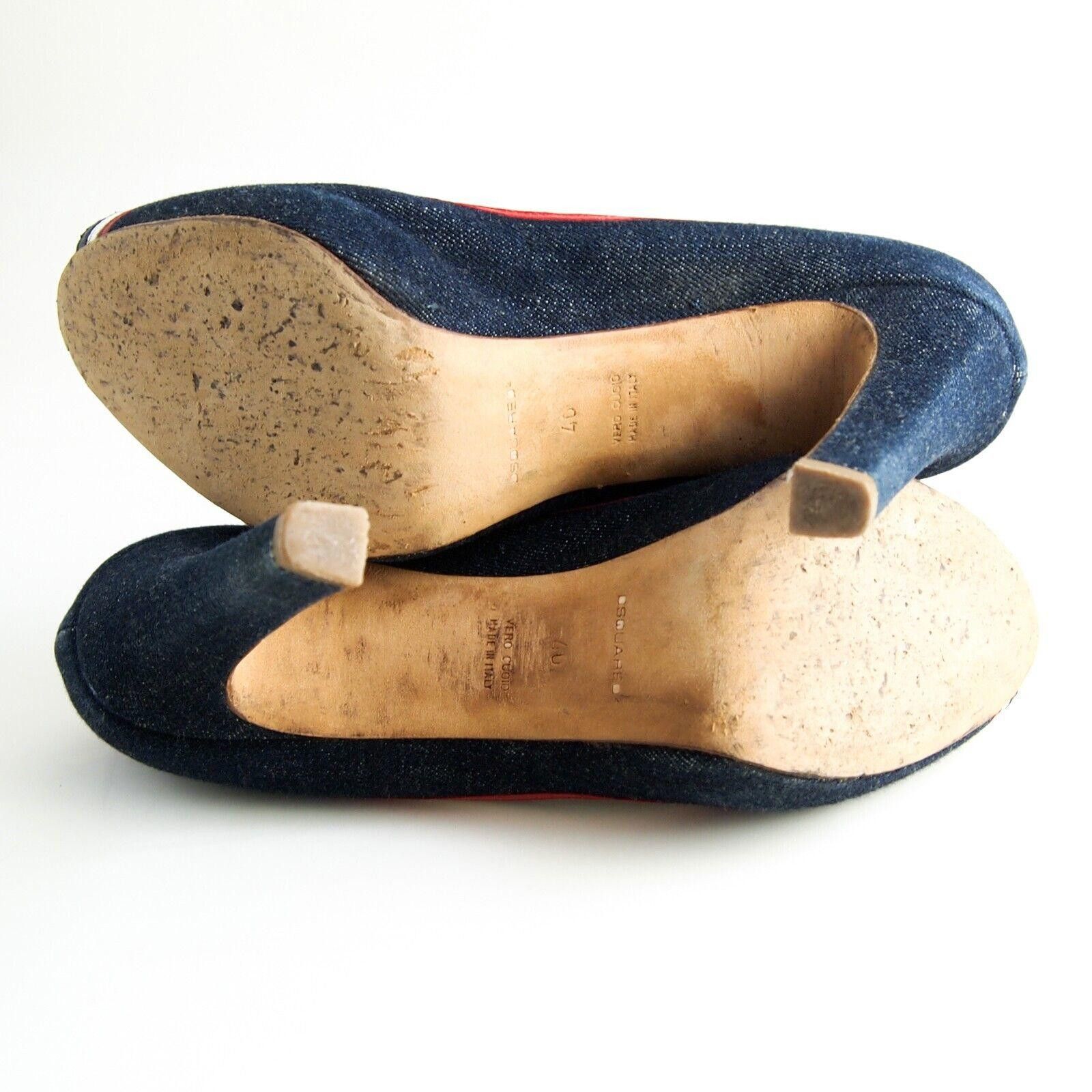 Dsquared2 Dsquared2 Peep Toe Heels Blue Denim Womens US 10 EU 40 Size US 10 / IT 40 - 6 Thumbnail