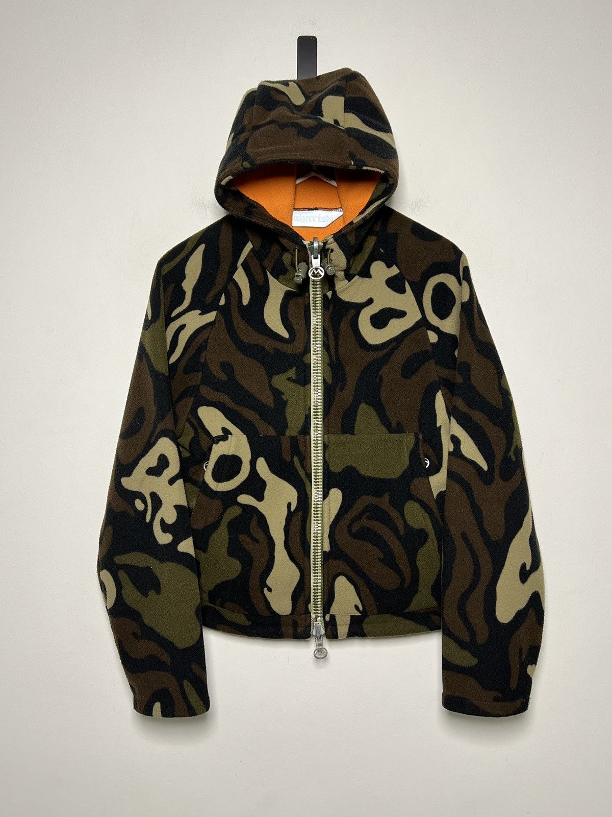 maharishi archive fleece shell jacket stone island xs-s
