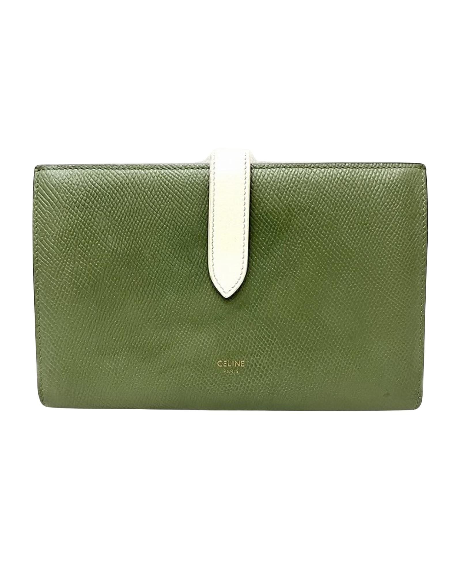 image of Celine Green Leather Coin Purse - Good Condition, Women's