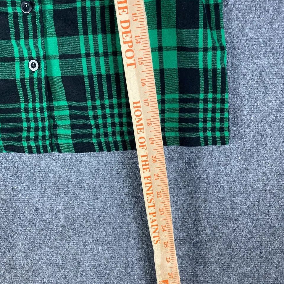 Boohoo Boohoo Pajama Top Women's Size 8 Plaid Green Short Sleeve Size M / US 6-8 / IT 42-44 - 5 Thumbnail