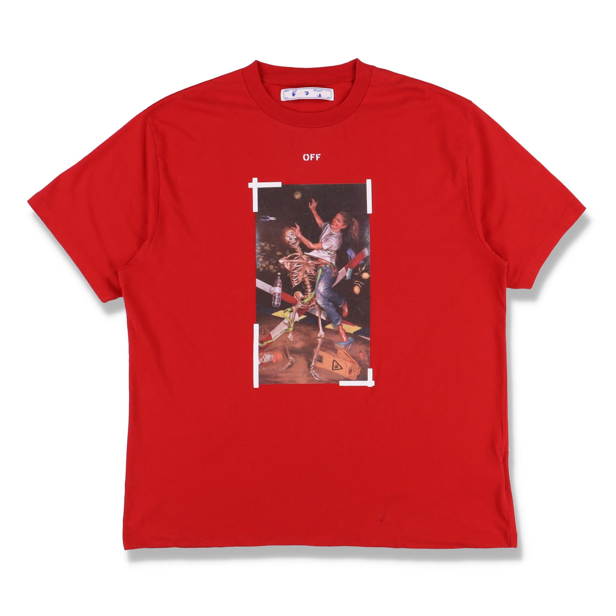 Off-White Red Pascal Skeleton Painting Arrows Oversized T-Shirt Size US M / EU 48-50 / 2 - 1 Thumbnail