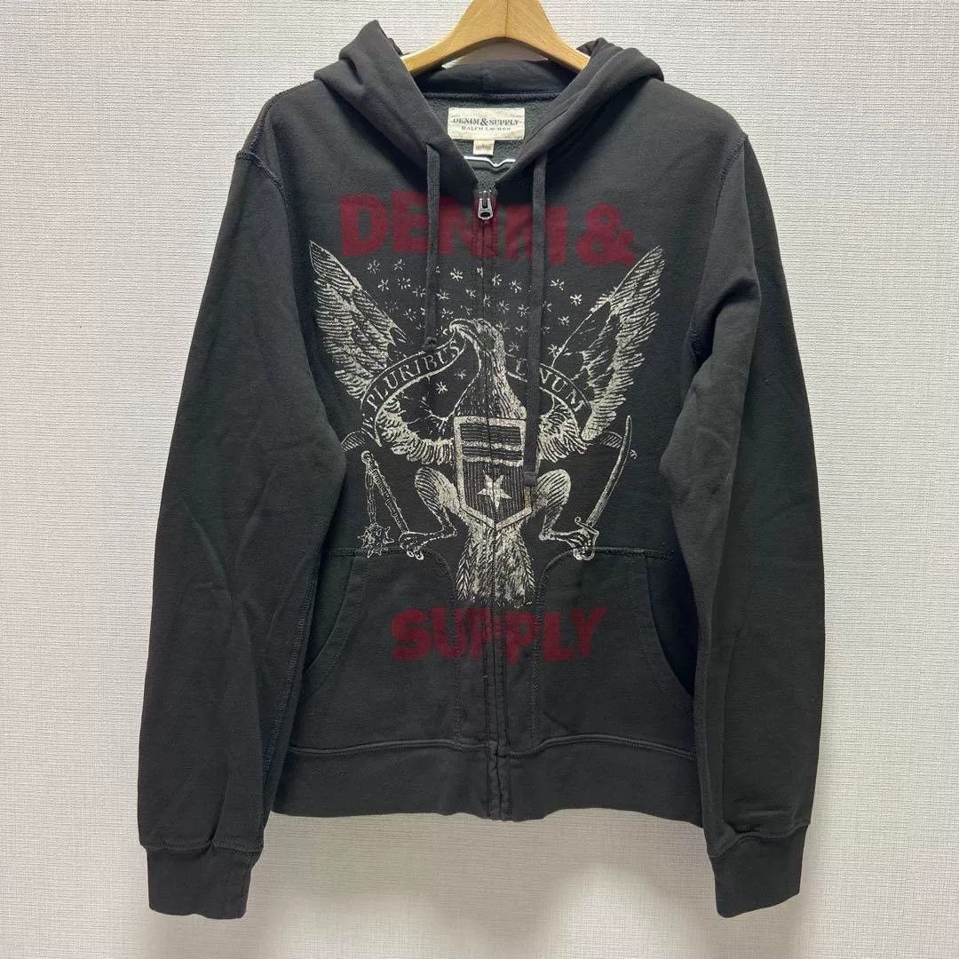 Denim & Supply Ralph Lauren Ralph Lauren Denim Supply Eagle Print Zip Hoodie Size US L / EU 52-54 / 3 - 1 Thumbnail