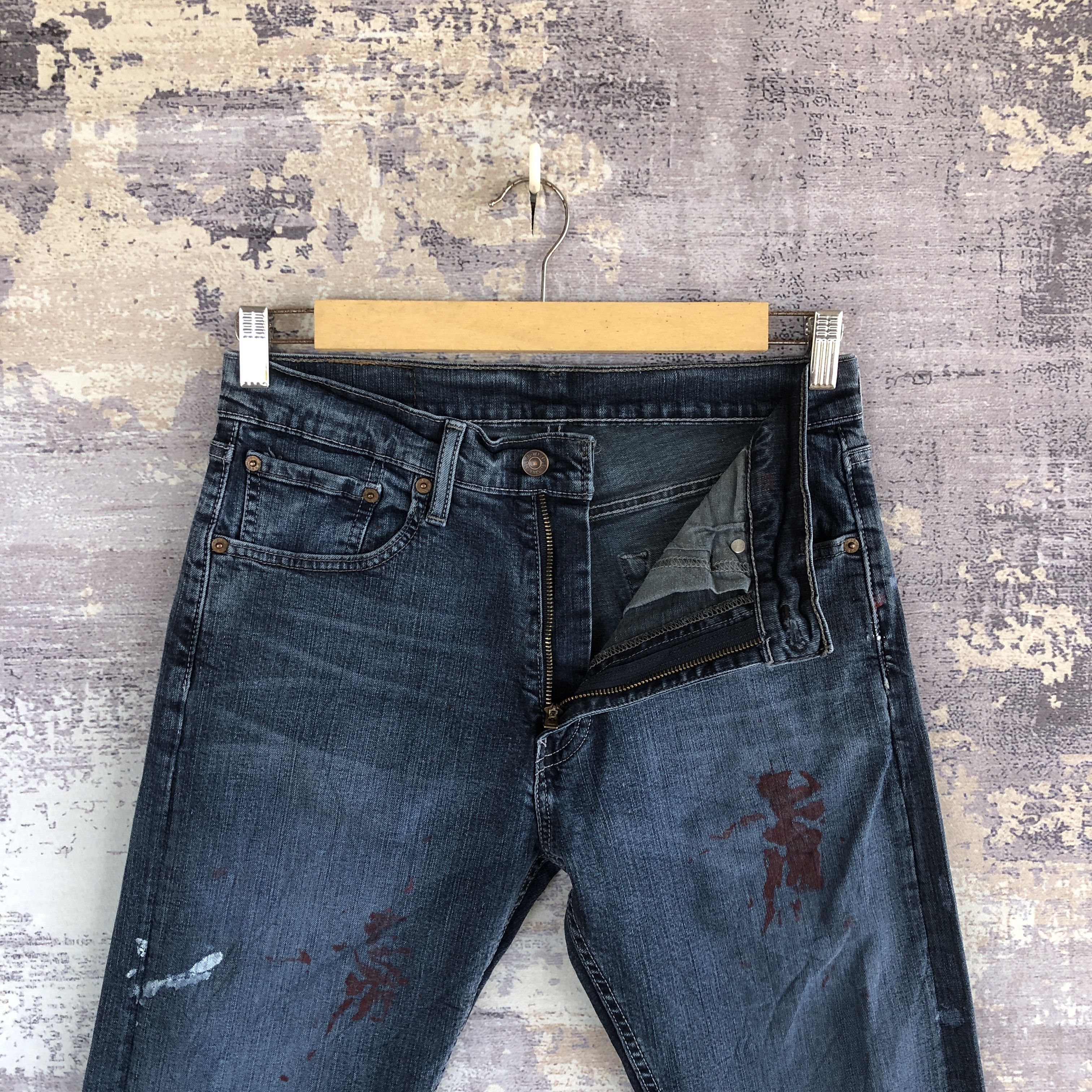 Levi's Vintage Levis 505 Paint Splatter Jeans Levis Faded Denim Size US 30 / EU 46 - 6 Thumbnail