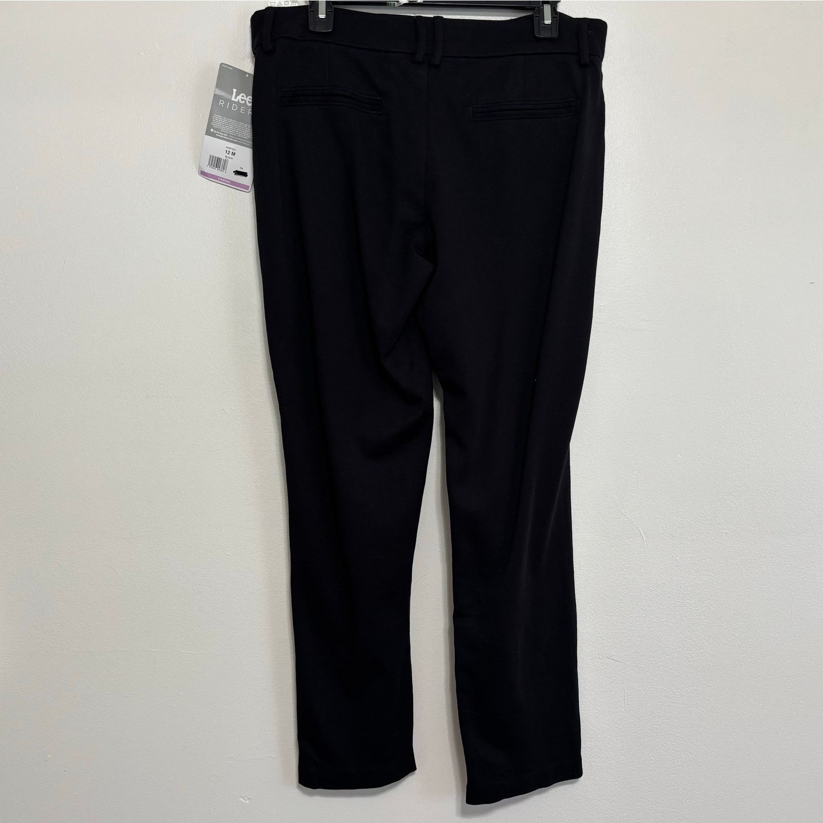 Other Lee Riders Black Slim Fit Knit Ankle Pants Size 12 NWT Size 34" / US 12 / IT 48 - 2 Thumbnail