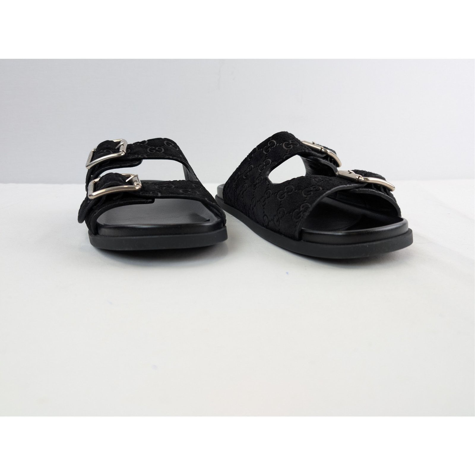 Gucci o1rshd1 GG Suede Slide Sandals in Black Size US 11.5 / EU 44-45 - 5 Thumbnail