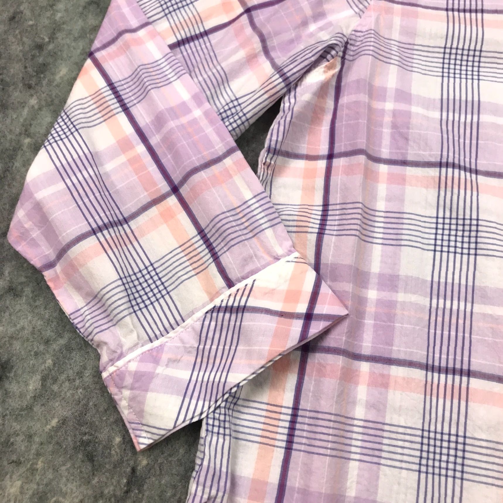 Victoria's Secret VICTORIA'S SECRET Women's Button-Up Shirt Large Purple Solid Long Sleeve Casual Size L / US 10 / IT 46 - 5 Thumbnail