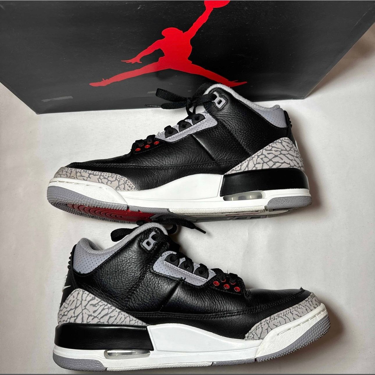 Jordan Brand × Nike Size 8 - Air Jordan 3 Retro OG Black Cement 2024 Men's Shoes Size US 8 / EU 41 - 3 Thumbnail