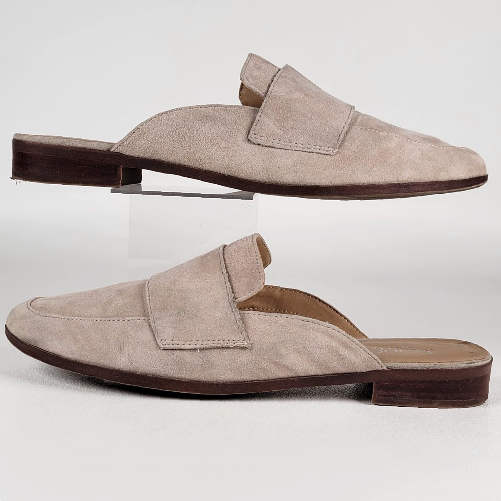 Franco Sarto Franco Sarto Malesa Suede Mule Clog Low Heel Beige Slip On Size 8.5 US Womens Flat Size US 9 / IT 39 - 5 Thumbnail