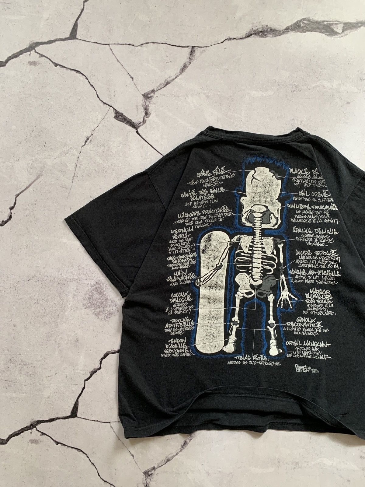 Girl Skateboards × JNCO × Vintage Vintage Bart Simpson Guy Surf 90s X- Ray Skeleton T- Shirt Size US L / EU 52-54 / 3 - 5 Thumbnail
