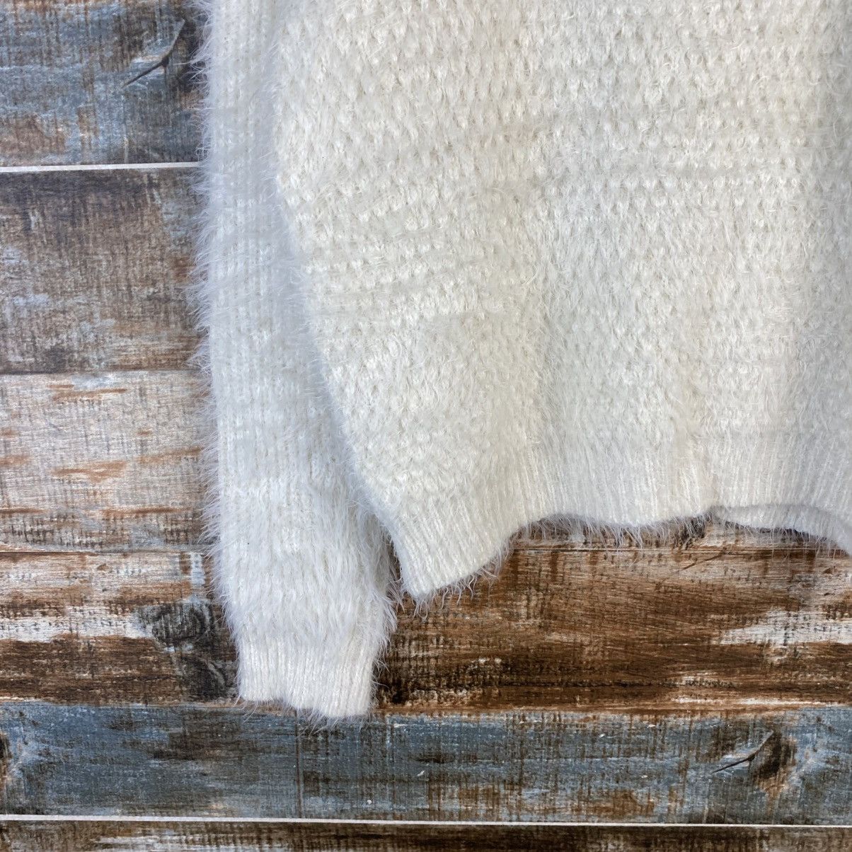 Other DL Ingni White Mohair shaggy fur japan Knitwear #C1148 Size M / US 6-8 / IT 42-44 - 7 Thumbnail