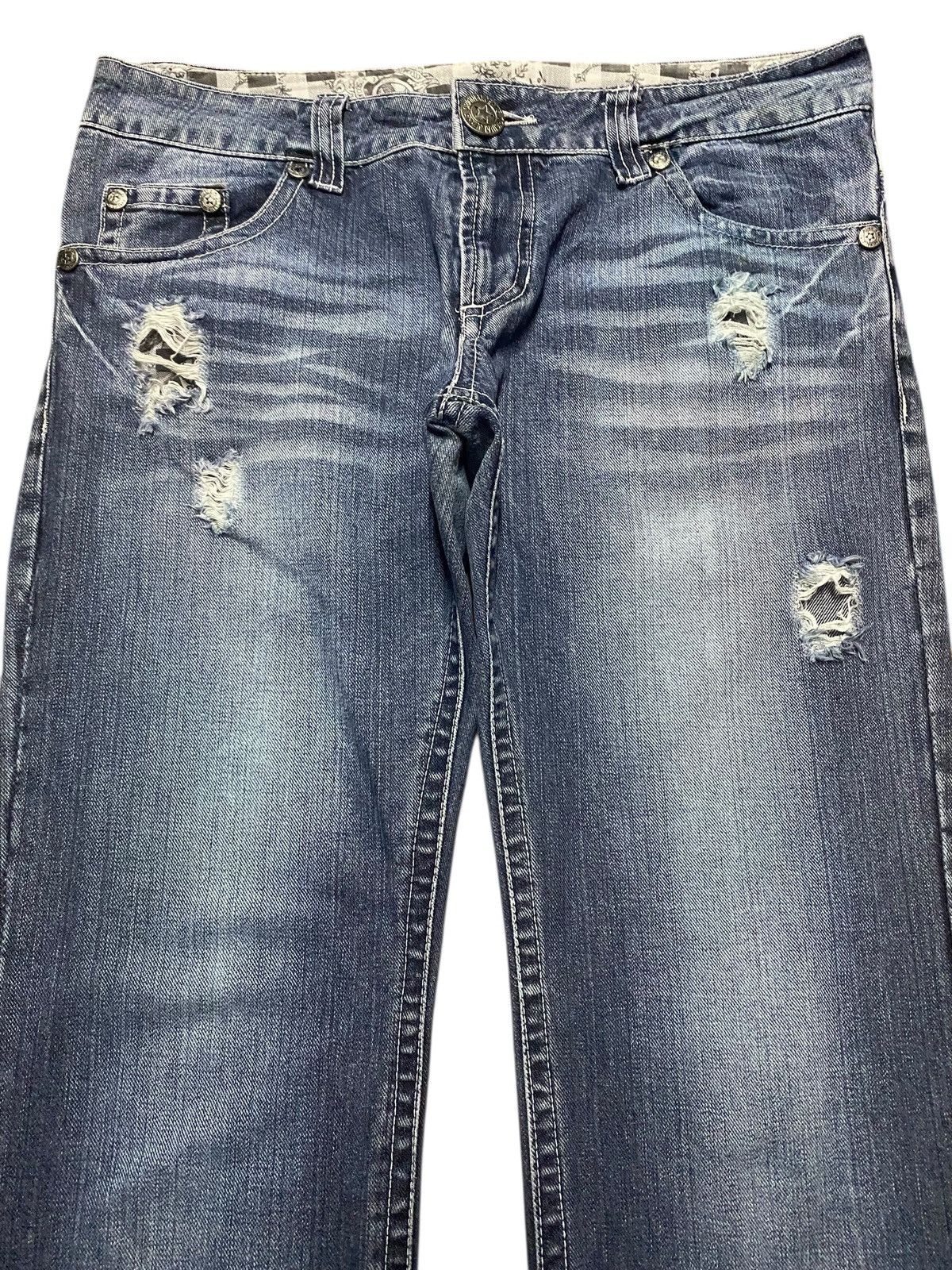 Japanese Brand Vintage Japanese Brand Star Original Distressed Slim Jeans Size US 32 / EU 48 - 3 Thumbnail