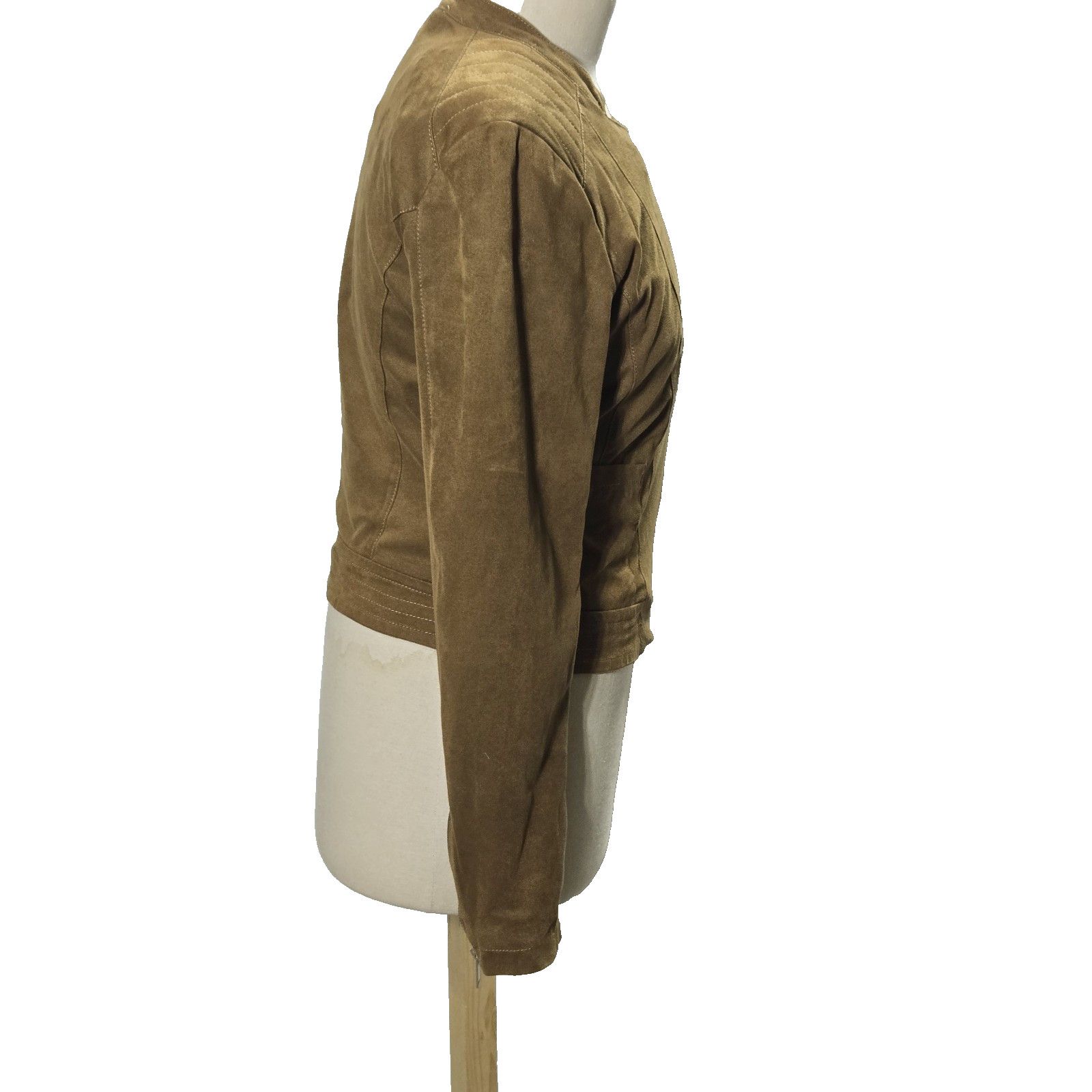 & Other Stories Vero Moda Jacket Suede Biker Small Womens Cropped Lined Size S / US 4 / IT 40 - 6 Thumbnail