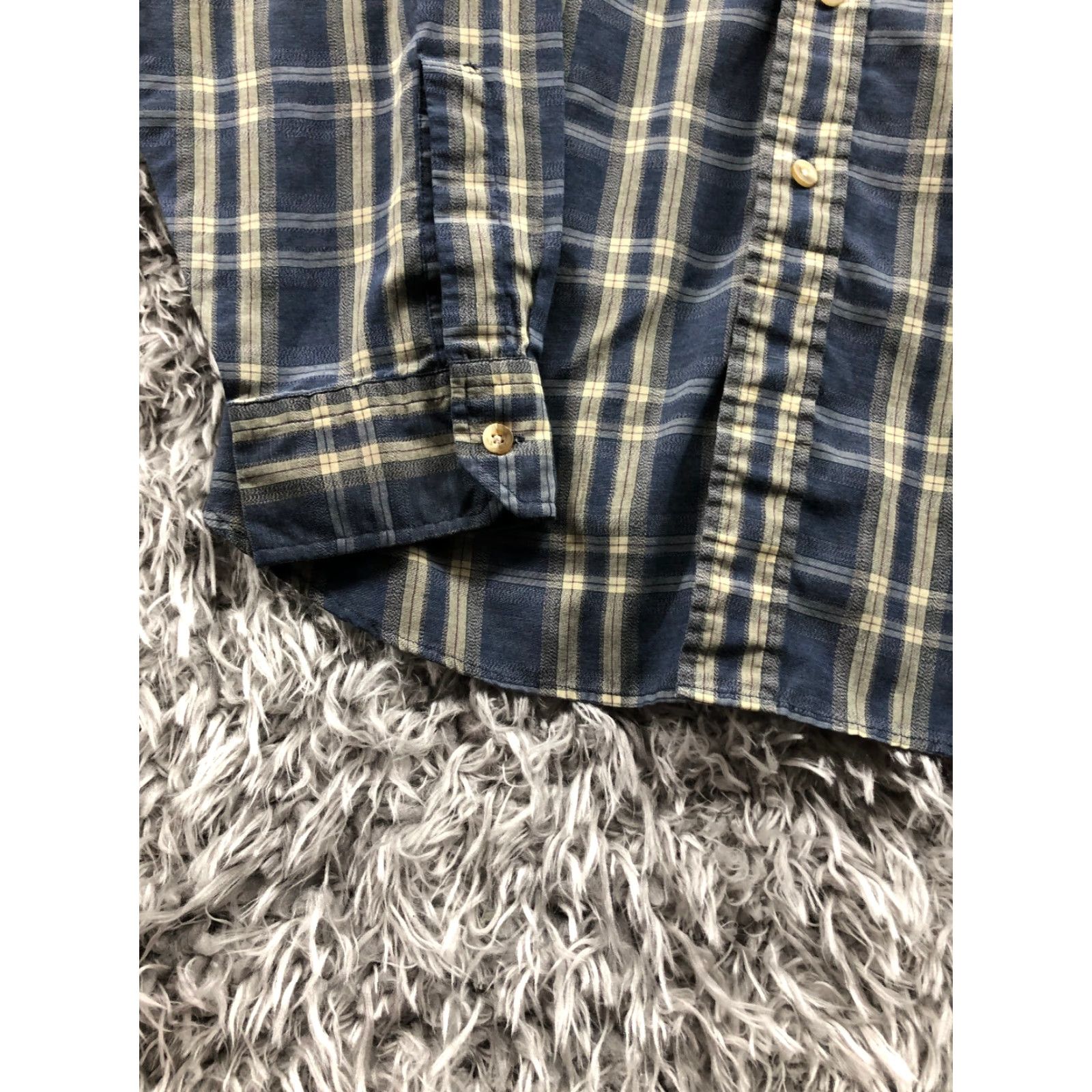 Arrow VINTAGE is not applicable; Original title has Arrow Brand. Final: Arrow Shirt XL Mens Blue Plaid Long Sleeve Button Down Collar Size US XL / EU 56 / 4 - 3 Thumbnail