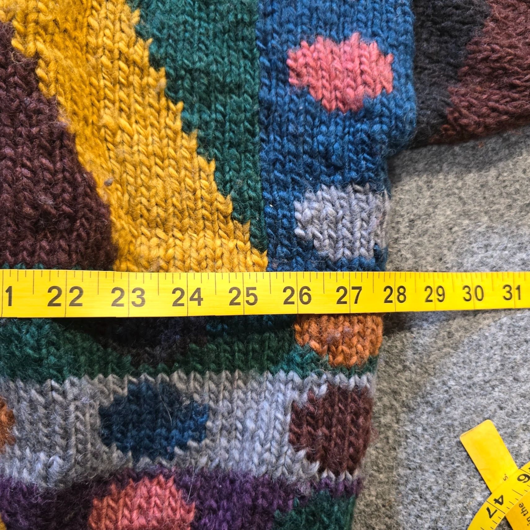 Vintage VINTAGE Romney Designs Sweater Cardigan Women Size S Pink Handspun Wool Nepal Heavyweight Geometric Knit Long Sleeve Round Neck Casual Size S / US 4 / IT 40 - 4 Thumbnail
