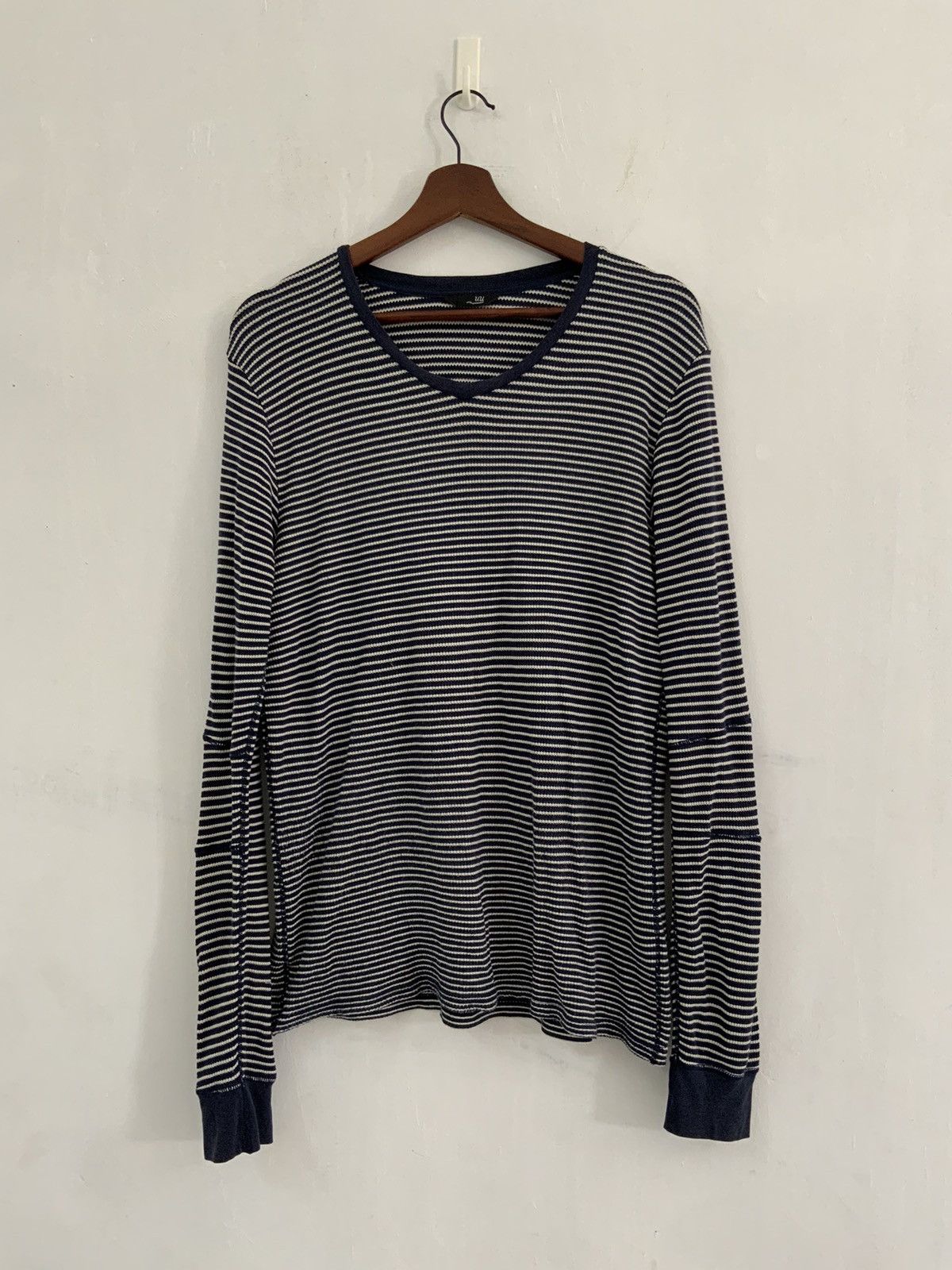 Japanese Brand Uniqlo undercover Stripe Long Sleeve Shirt Size US M / EU 48-50 / 2 - 1 Thumbnail