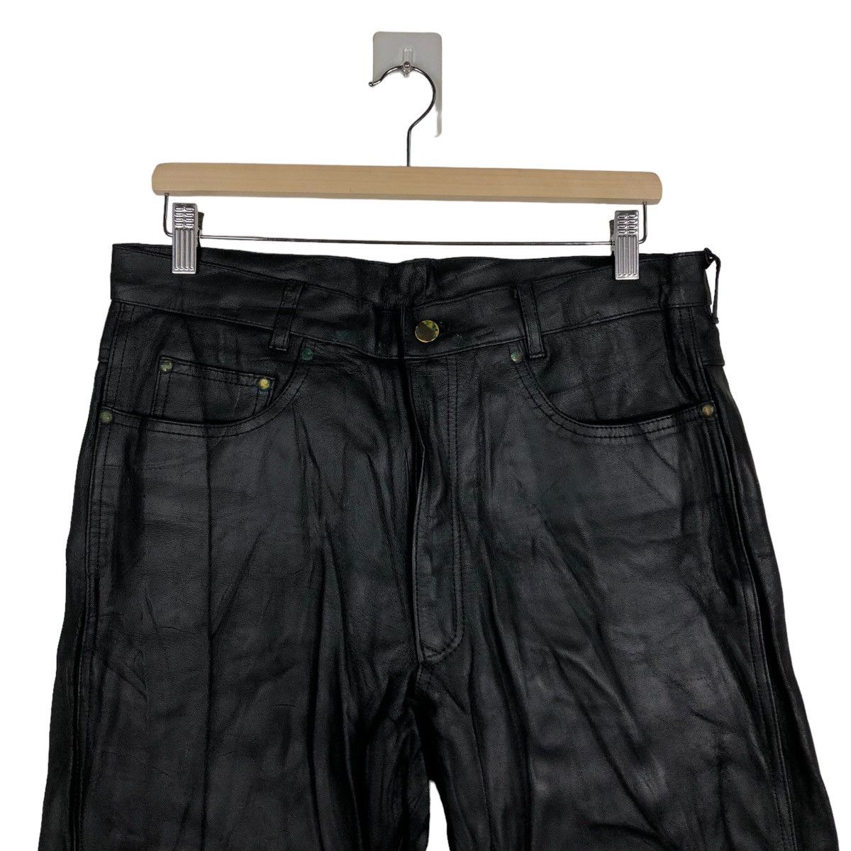 Genuine Leather 🔥90’s Genuine Leather Pants Riot Riot Franker Raff Simons Size US 32 / EU 48 - 3 Thumbnail