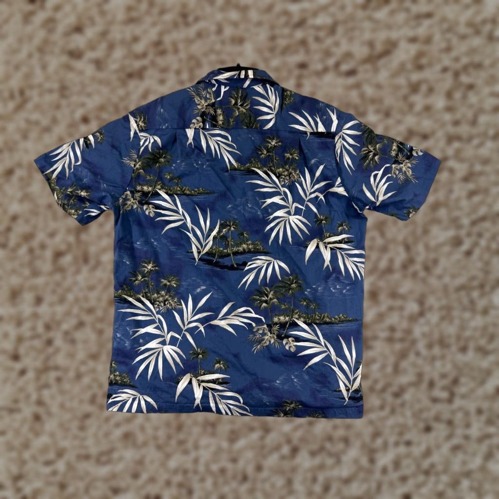 Vintage RJC Shirt Men Large Blue Floral Bamboo Island Pattern 100% Cotton Hawaiian Beach Size US L / EU 52-54 / 3 - 1 Thumbnail