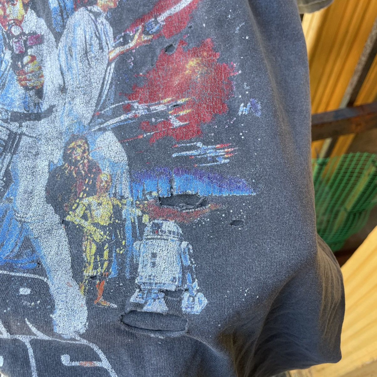 Star Wars × Vintage 🔥Crazy Trash Distress Vintage 1993 Star Wars Promo Tee Size US L / EU 52-54 / 3 - 6 Thumbnail