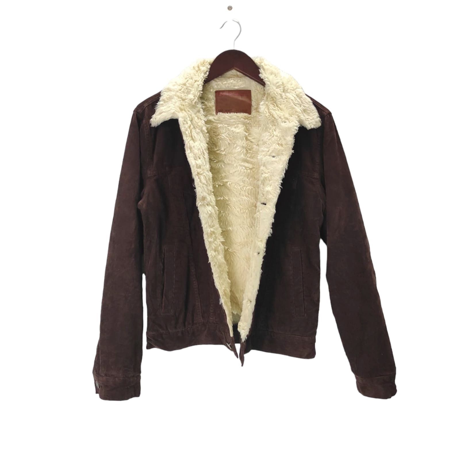 image of Edwin 503 Shearling Sherpa Corduroy Jacket in Brown, Men's (Size Large)