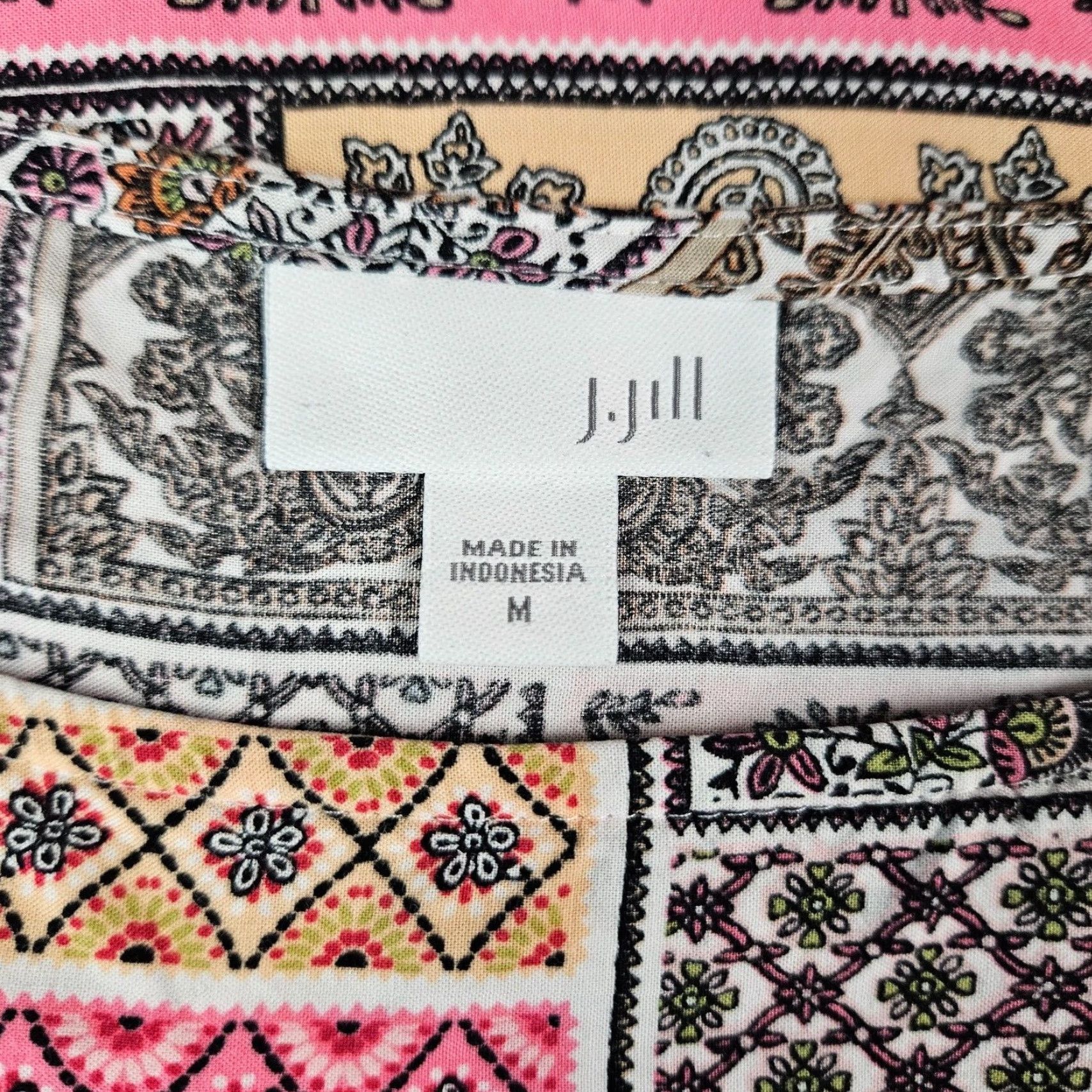 J. Jill J. Jill Womens Blouse Shirt Sleeveless Floral Rayon Pink Orange Paisley Medium M Shirt Womens blush pink floral rayon top Size M / US 6-8 / IT 42-44 - 6 Thumbnail