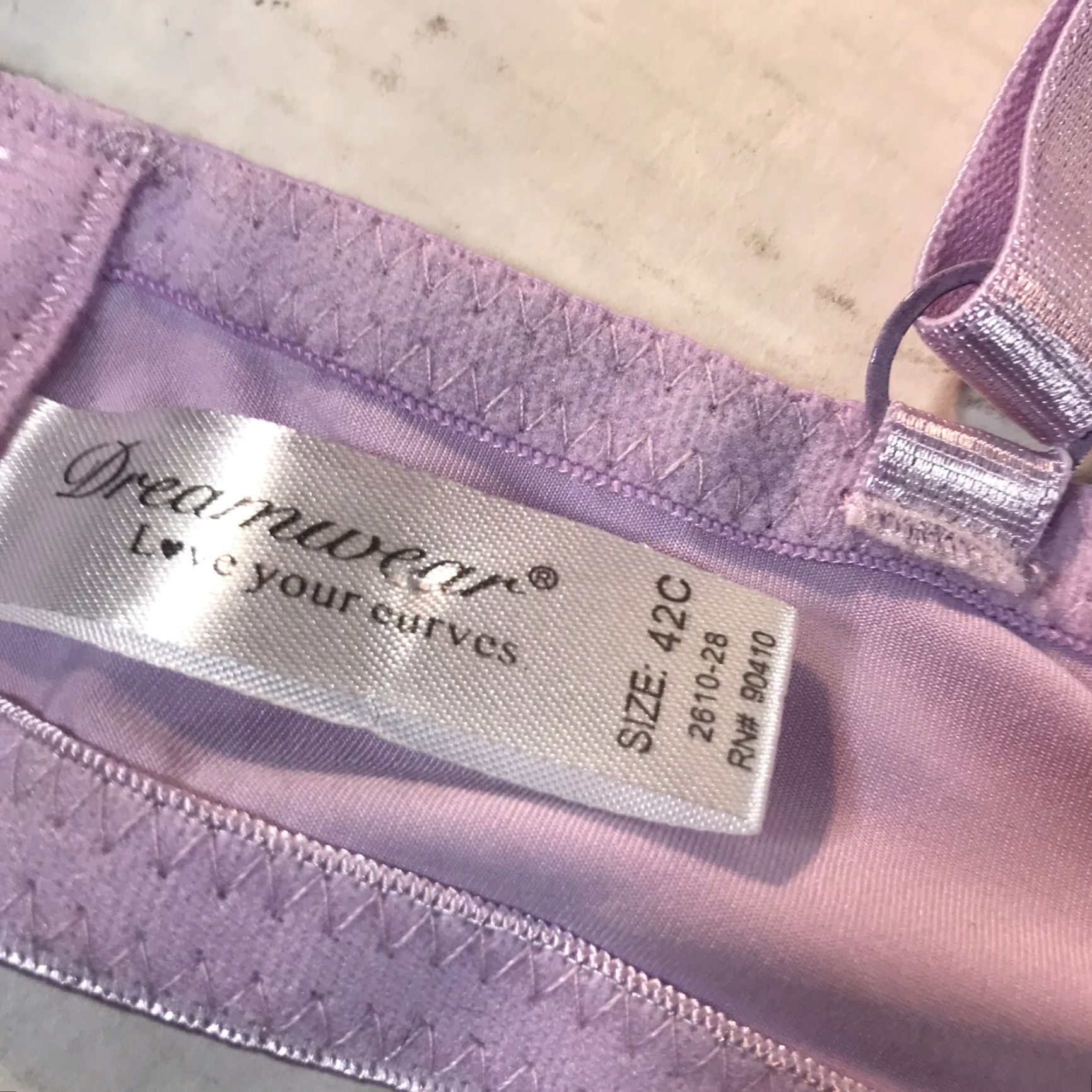 Vintage VINTAGE Dreamwear Women's Push Up Bra 42C Padded Underwired Adjustable Strap Purple Size ONE SIZE - 7 Thumbnail